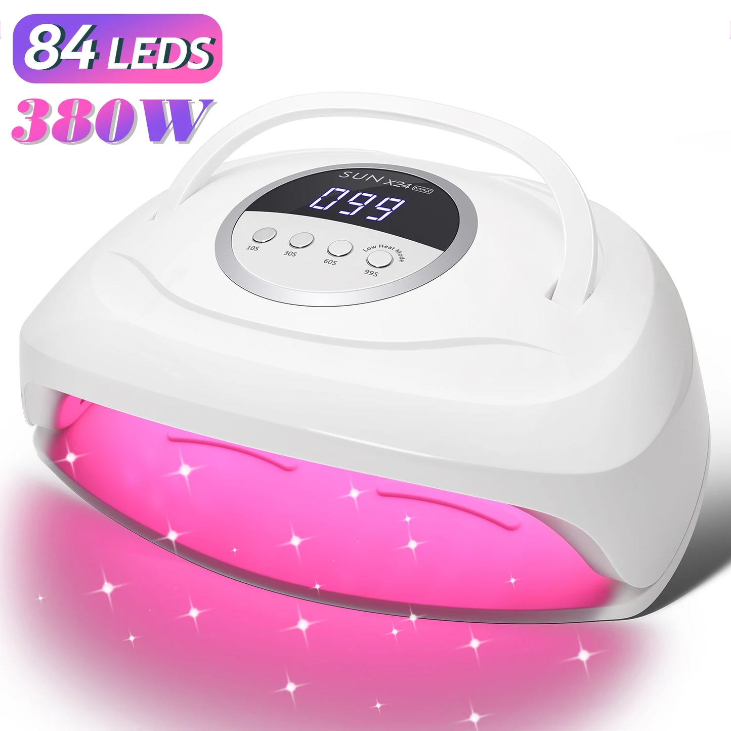 380W 81LEDS UV LED Nail Lamp Nail Dryer for Gel Polish 4 Setting Timers UV Nail Lamp Professional Nail Light Automatic Sensor