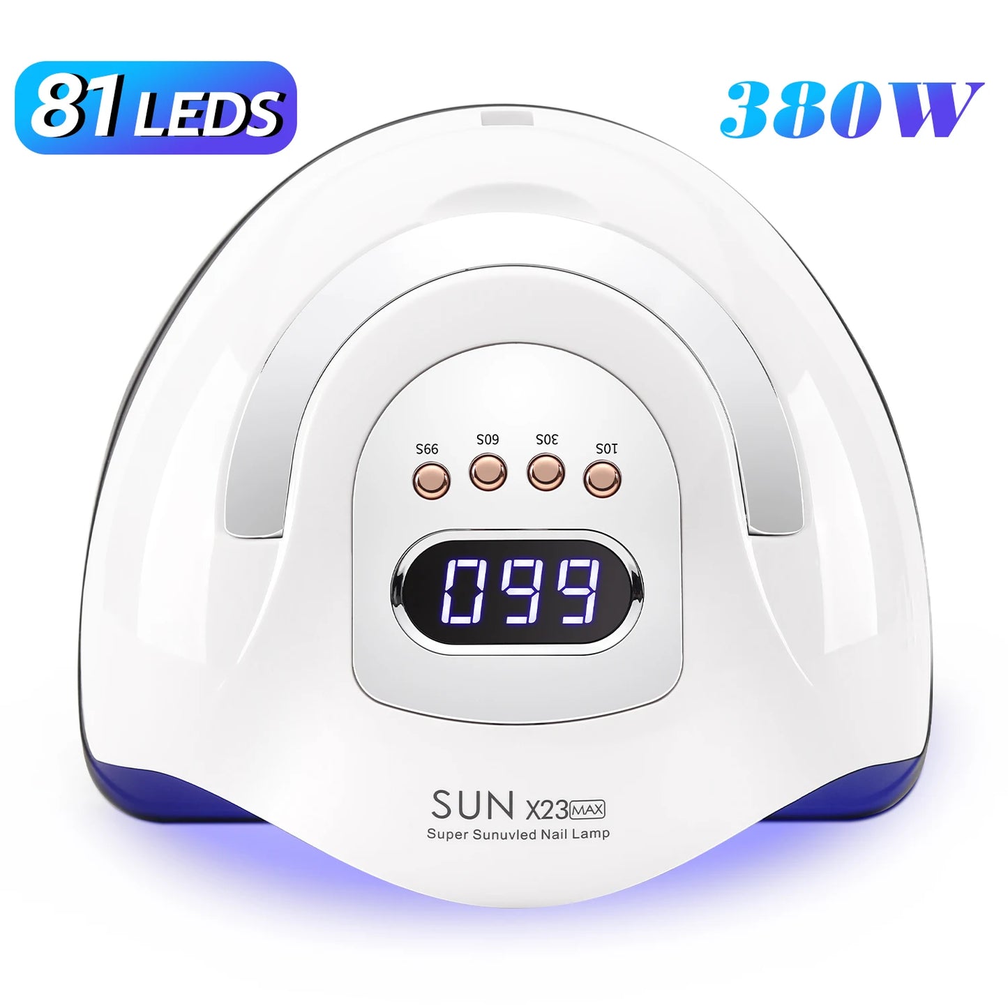 380W 81LEDS UV LED Nail Lamp Nail Dryer for Gel Polish 4 Setting Timers UV Nail Lamp Professional Nail Light Automatic Sensor