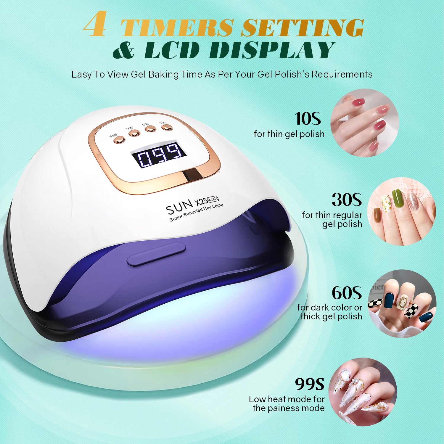 380W 81LEDS UV LED Nail Lamp Nail Dryer for Gel Polish 4 Setting Timers UV Nail Lamp Professional Nail Light Automatic Sensor