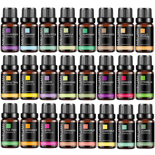 10ML Essential Oil Lavender Jasmine Eucalyptus Vanilla Sandalwood Bergamot Rosemary Citronella Cinnamon Fragrance Oil