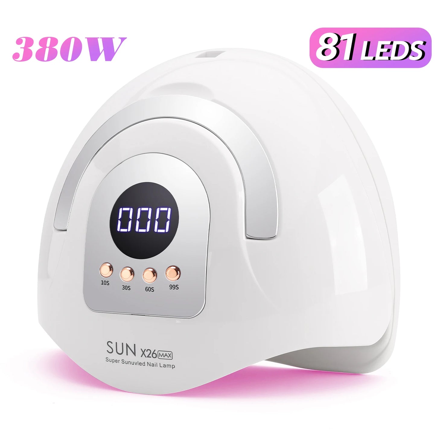 380W 81LEDS UV LED Nail Lamp Nail Dryer for Gel Polish 4 Setting Timers UV Nail Lamp Professional Nail Light Automatic Sensor