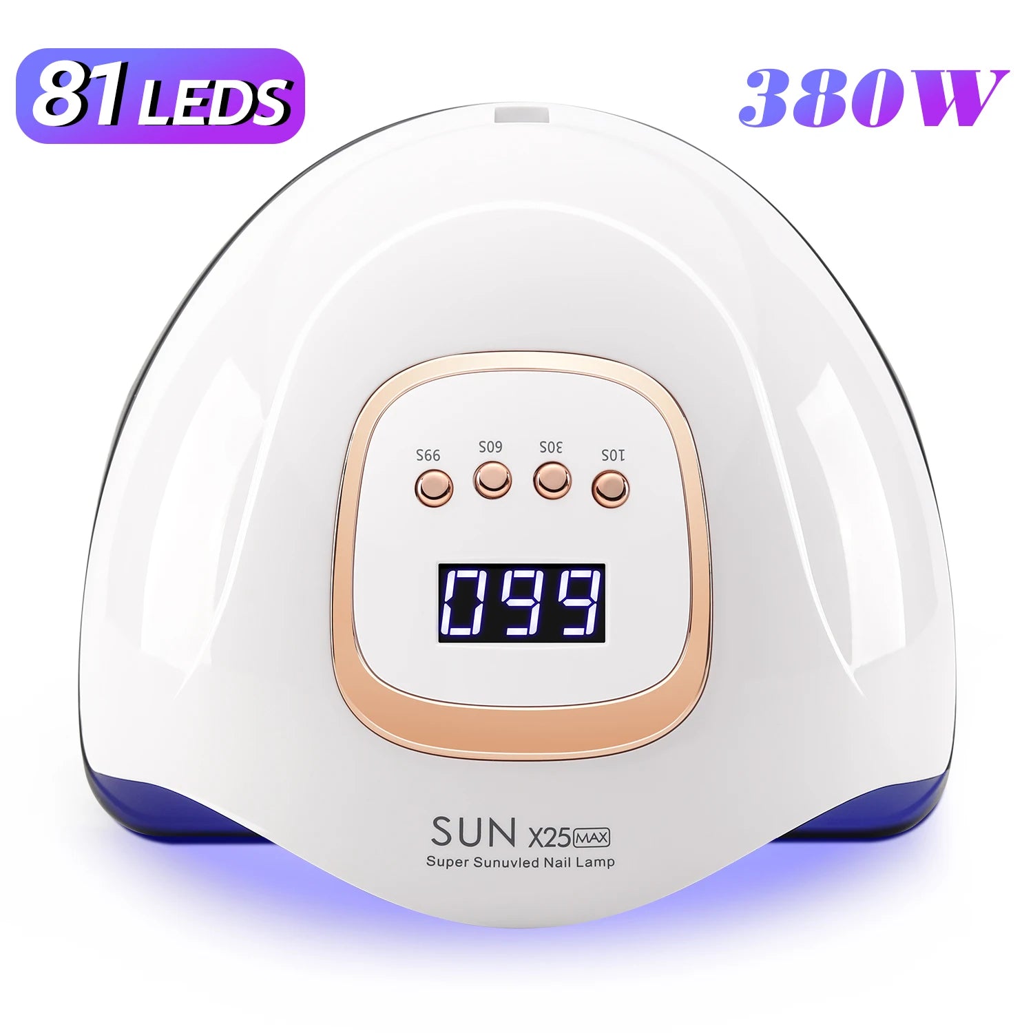 380W 81LEDS UV LED Nail Lamp Nail Dryer for Gel Polish 4 Setting Timers UV Nail Lamp Professional Nail Light Automatic Sensor